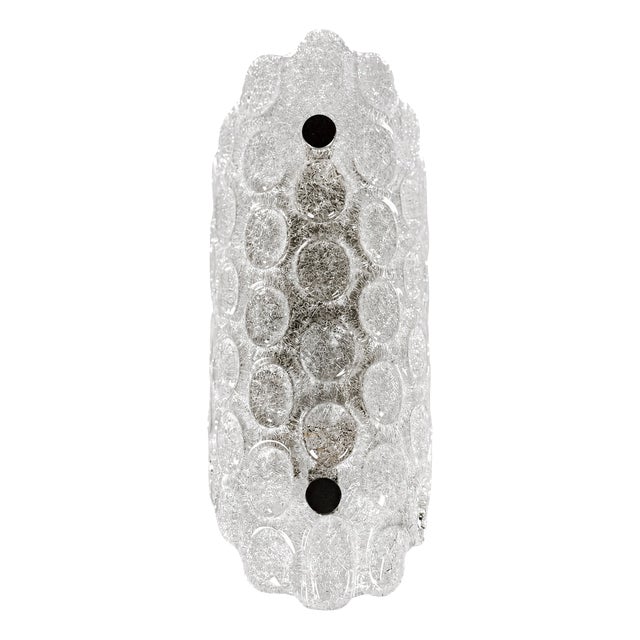 Ice Glass Wall Lamp from Fischer Leuchten, Germany, 1970s For Sale