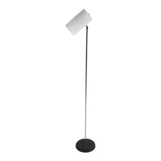 1970s Mid Century Modern Chrome Cylinder Can Shade Floor Lamp by George Kovacs For Sale