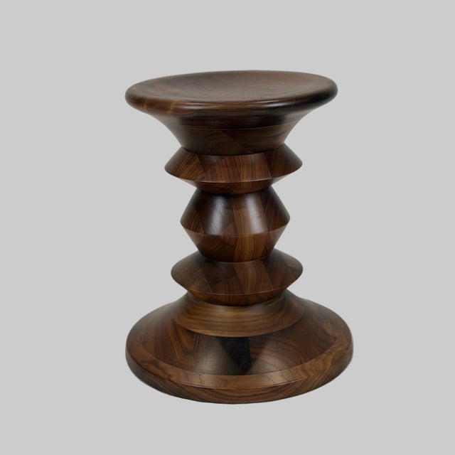 Brown Eames for Herman Miller Time-Life Stool, Model C, Solid Walnut, 1960 Design For Sale - Image 8 of 8