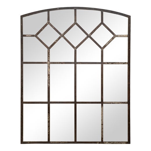 Large Industrial Window Mirror For Sale