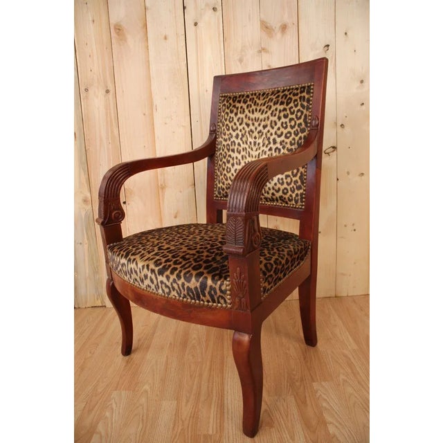 Traditional Mahogany Empire Style Armchair For Sale - Image 3 of 7