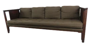 1950s Vintage Edward Wormley for Dunbar Janus Walnut Sofa