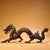 Asian Late 19th Century Gilt Bronze Walking Dragon Figurine, 1700g, High Relief, Mythical Beast For Sale - Image 3 of 10