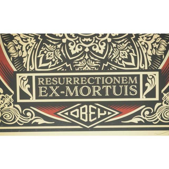 Shepard fairey aka obey giant (1970) resurrectionem ex-mortuis lithograph and vinyl published by shepard fairey (obey) on...