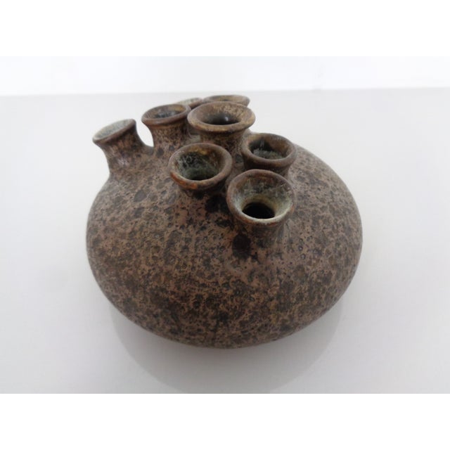 Vintage Studio Ceramic Mushroom Vase, Germany, 1960s For Sale - Image 3 of 12