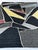 Cubist Abstract Carpet in Carbon Black & Saffron - 8'10" X 9'10" For Sale - Image 4 of 10
