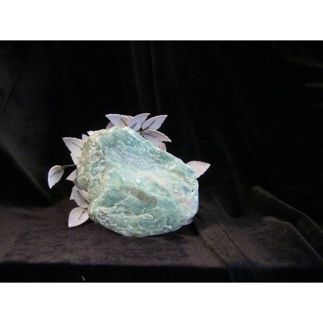 Mid 20th Century Bonsai Tree Sculpture Shell Leaves on Raw Marble For Sale - Image 5 of 6