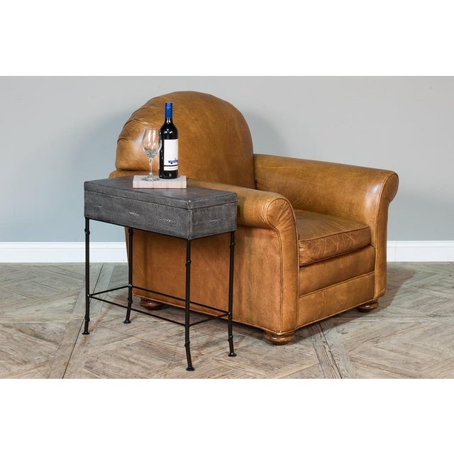 Not Yet Made - Made To Order Sarreid Box on Stand Marbleized Gray Marble Black For Sale - Image 5 of 6