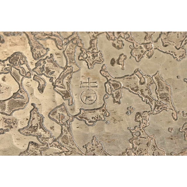 Silver Roycroft Arts & Crafts Silver Finished Hammered Copper Rocker Blotter For Sale - Image 8 of 10