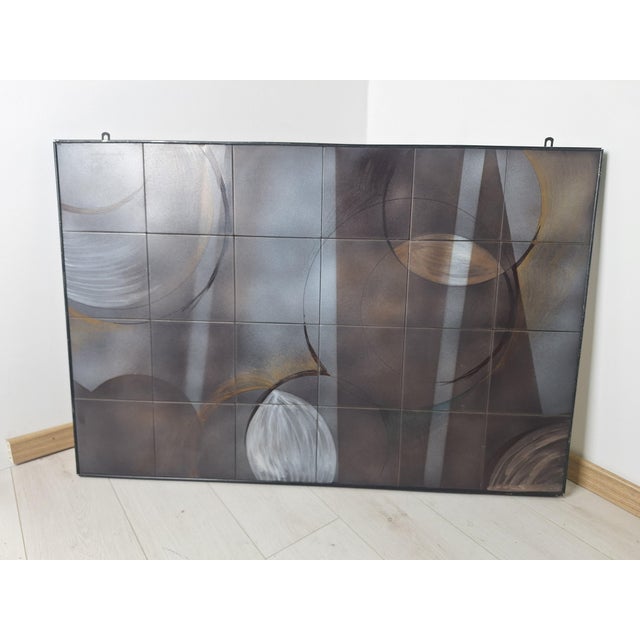 Informal Painted Ceramic Tile Panel by Claudio Monotti for Studio Deruta, 1960s For Sale - Image 4 of 11