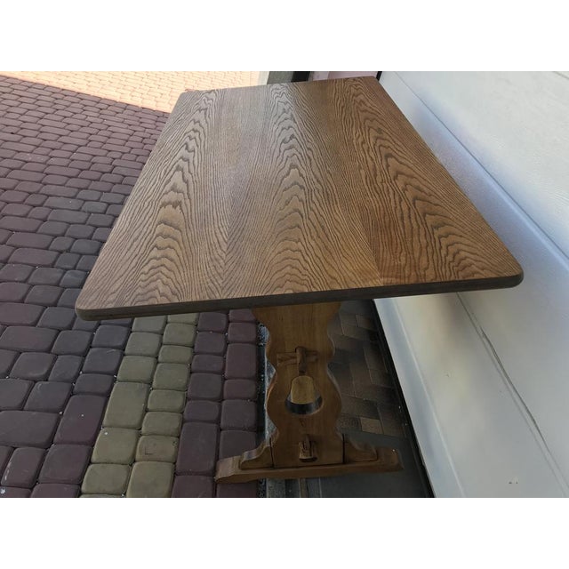 Oak Veneer and OSB Dining Table, 1970s For Sale - Image 15 of 18