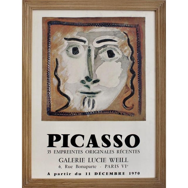 Exhibition Picasso at Galerie Lucie Weill Paris Exhibition Poster, 1970 For Sale - Image 11 of 11