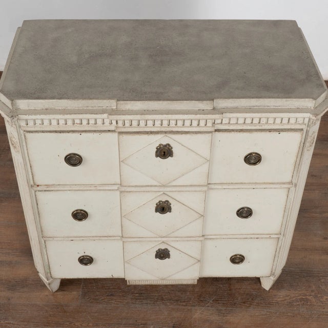 Gray Gustavian Swedish Chest of Drawers, Circa 1840-60 For Sale - Image 4 of 12