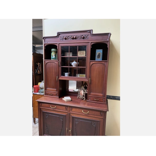 Wood Antique Art Nouveau Cabinet, 1910 For Sale - Image 7 of 10
