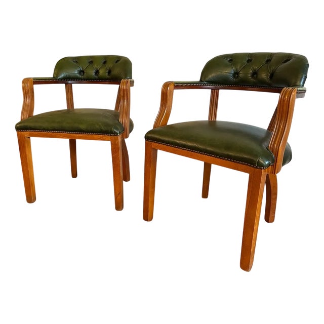 English Captains Chairs, Set of 2 For Sale
