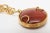 Gold Vintage Sharron Yarro Hand Hammered Gold Plated Link and Carnelian Necklace For Sale - Image 8 of 8