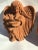 Brown Vintage Angel Mexico Terracotta Wall Girl Bird Sculpture For Sale - Image 8 of 8