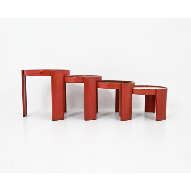 1960s Model 780 Nesting Tables by Gianfranco Frattini for Cassina, 1960s, Set of 4 For Sale - Image 5 of 14