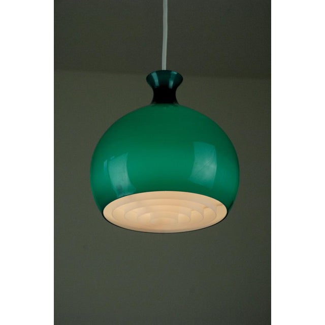 Metal Glass Onion Pendant Lamp by Helge Zimdal for Falkenbergs Lighting, 1960s For Sale - Image 7 of 14