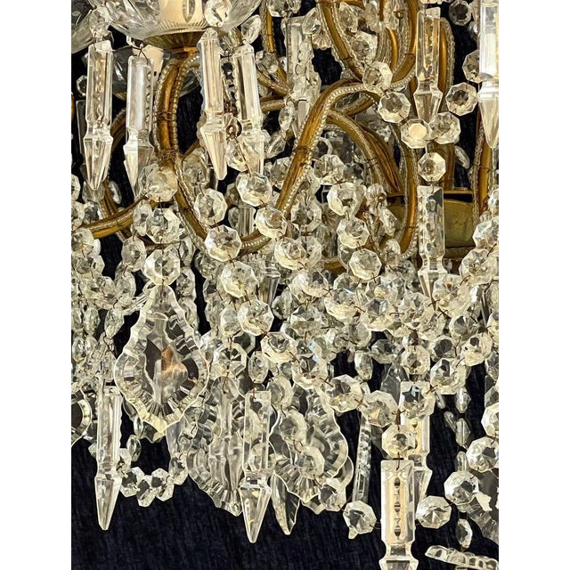 James Moder Crystal Venetian Style Chandelier. For Sale - Image 9 of 13