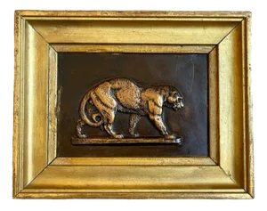 Copper Panther Bas Relief after Barye