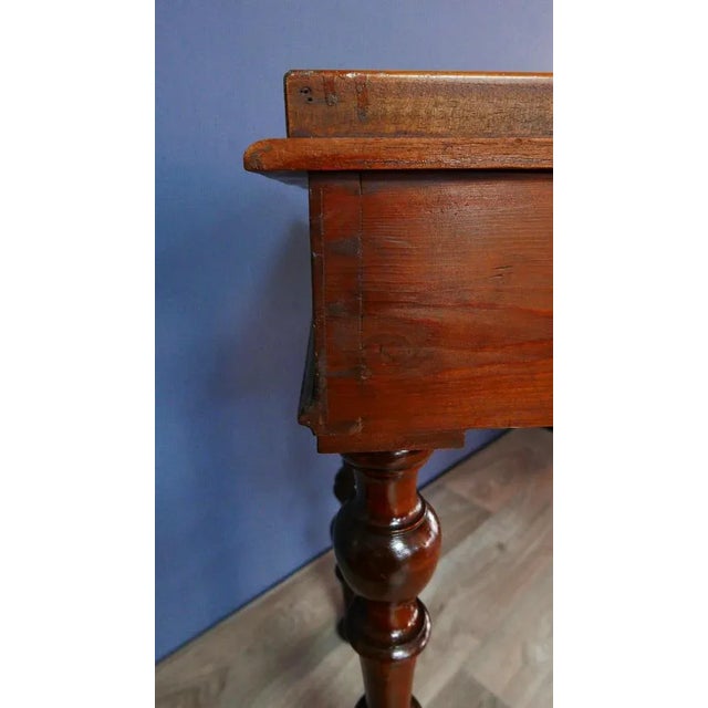 Biedermeier Lady Writing Desk with Drawer in Mahogany, 1890s For Sale - Image 4 of 13