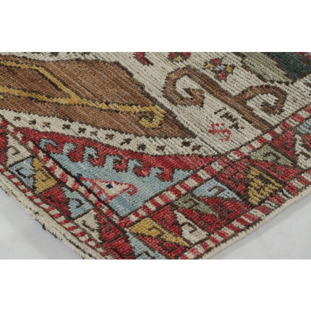 Tribal Rug & Kilim's Persian Inspired Rug, Red With Colorful Geometric Medallions For Sale - Image 3 of 7