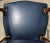 Chateau d'Ax French Bergere Fauteuil Blue Leather Arm Chair For Sale - Image 9 of 18