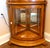 1980s Classic Oak Corner Curio Cabinet - Lighted Glass Display, 4 Glass + 2 Wood Shelves, Excellent Condition For Sale - Image 6 of 14