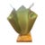 Vintage Postmodern Soleillade Linco Green Sculptural Handkerchief Table Lamp For Sale