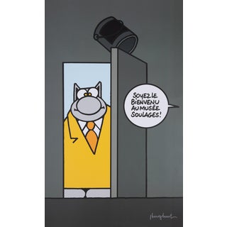 Philippe Geluck, Le Chat Au Musée Soulages Poster For Sale
