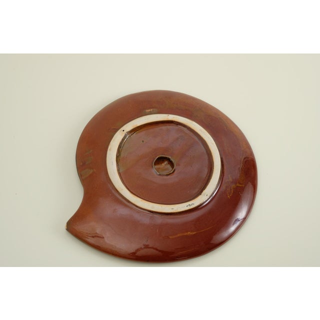 Beige Danish Studio Ceramic Plate, 1960s For Sale - Image 8 of 10
