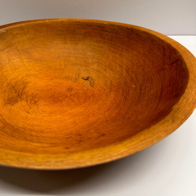 Brown 1960s Vintage Mid-Century Modern Wood Bowl For Sale - Image 8 of 11