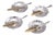 Antique 20th Century French Silver Butter Dishes from Christofle, Paris, 1890s, Set of 8 For Sale