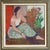 Michel Sarazin, Portrait of a Pensive Woman, 2000s, Oil Pastel on Board, Framed For Sale