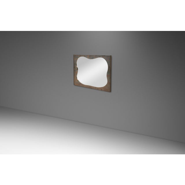 Brutalist Industrial Mirror Cut From Raw Patinaed Architectural Steel by Mark Leblanc for Leblanc Studios, Usa, C. 2024 For Sale In Orlando - Image 6 of 17