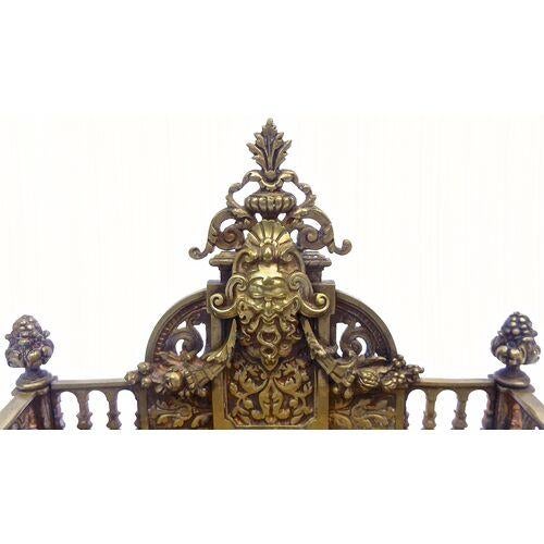 19th Century Antique Brass Renaissance Revival Double Inkwell For Sale - Image 5 of 7