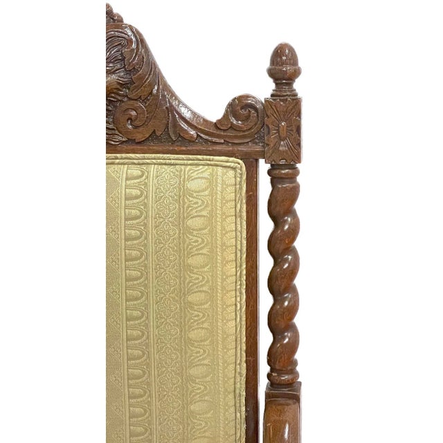 Antique Barley Twist & Gargoyle Armchair For Sale - Image 9 of 12