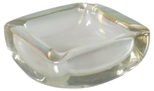 Iridescent Murano Glass Ashtray by Seguso, Italy, 1940s
