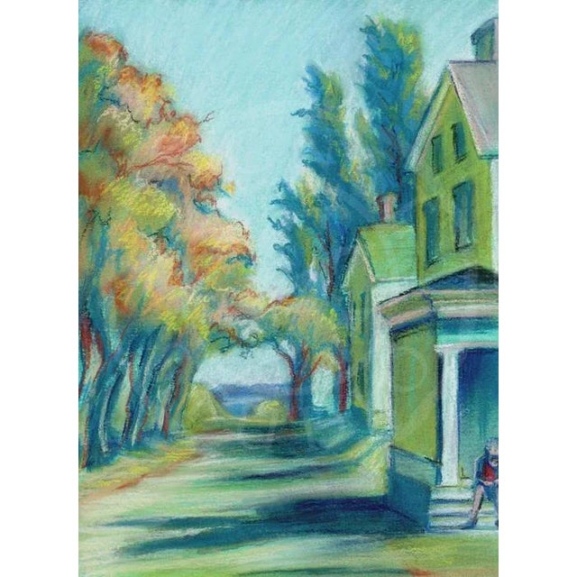 Framed original, affordable art! "Autumn Avenue" refreshing, plein air pastel painting done on a sunny fall day at a local...
