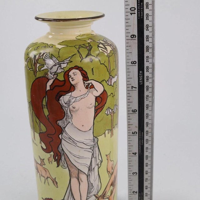 Antique Arts and Crafts Ceramic Psyche Vase from Frank Beardmore & Co., 1905 For Sale - Image 9 of 10
