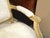 Vintage French Louis XVI Gold Gilt Off White Arm Chair For Sale - Image 12 of 15