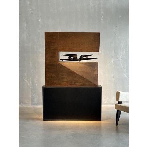 A Large Abstract Sculpture, circa 1985-90 by Manuel Alvarez, Spain 1945-2013. This Abstract Form has an angular cubist...