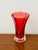 Gorgeous Vintage 1970’s Cranberry Red Fluted Glass Vase. Beautiful & Elegant piece! Excellent vintage condition! Measures...