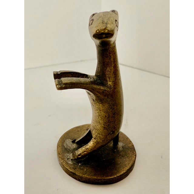 Late 19th Century Antique Bronze Animal Scroll Weight Holder - Late 19th Century For Sale - Image 5 of 11