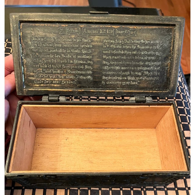 Antique Bronze Box Commemorating the Battle of Lyndanisse Denmark For Sale - Image 11 of 18