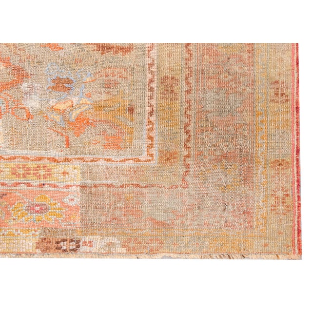 Early 20th Century Turkish Oushak Rug For Sale - Image 12 of 14