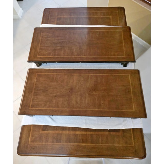 Tommy Bahama Style Rectangle Extendable Dining Table & Four Chairs – Set of 5 For Sale - Image 17 of 18