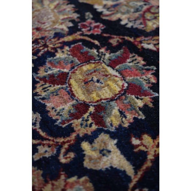 Textile Hand Woven Blue Oriental Rug Approx. 8x8 For Sale - Image 7 of 10