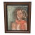 Impressionist Portrait of a Lady With Red Scarf, Signed For Sale